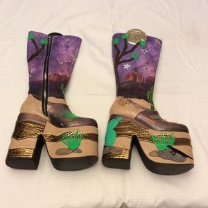 Doll’s Kill Club Exx Astro Valley GoGo Platform boots - Sold out!